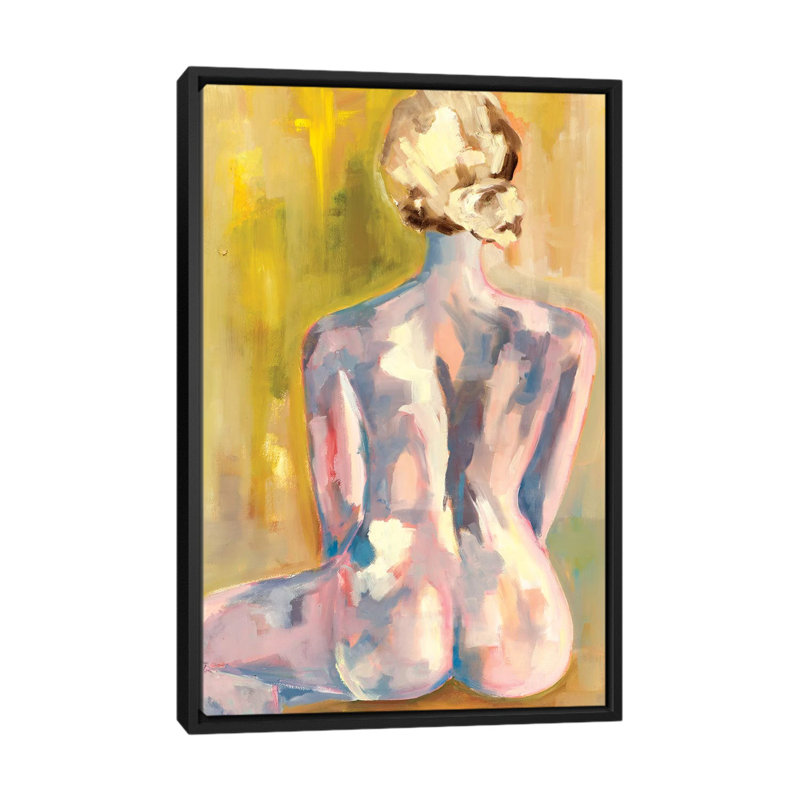 «Nude III» - Impression sur papier avec cadre flottant, H 60 po x l 40po x P 1,5 po, Toile avec cadre noir
