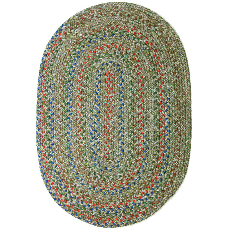 Tartaglia Synthetic Geometric Indoor / Outdoor Rug, Oval 2' x 3'