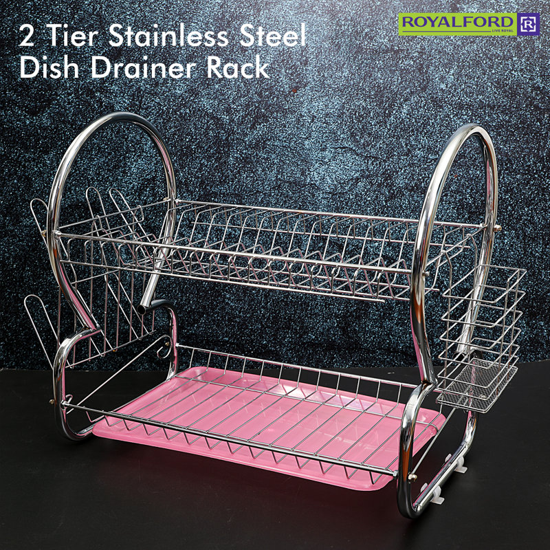 Stainless Steel Two Tier Dish Rack