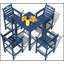 Ensemble de table et de chaises de bar de style Adirondack en PEHD (5 pièces), résistant aux intempéries, idéal pour terrasse, jardin, balcon ou piscine.-1105484402