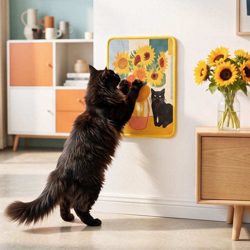  Grattoir pour chat mural en sisal, Sunflower