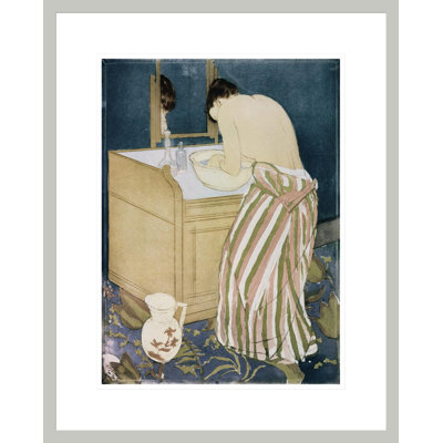 «Woman Washing Hands» par Mary Cassatt, impression giclée sur cadre