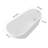 67"x29.5" Freestanding Slipper Soaking Acrylic Oval Shape Bathtub with Chrome Pop-up Drainer Glossy White Bath Tub with Chrome Overflow Drain