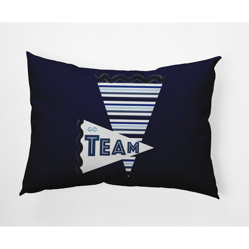  Go Team! Housse et insert de coussin d'extérieur pour l'extérieur, Bleu marine