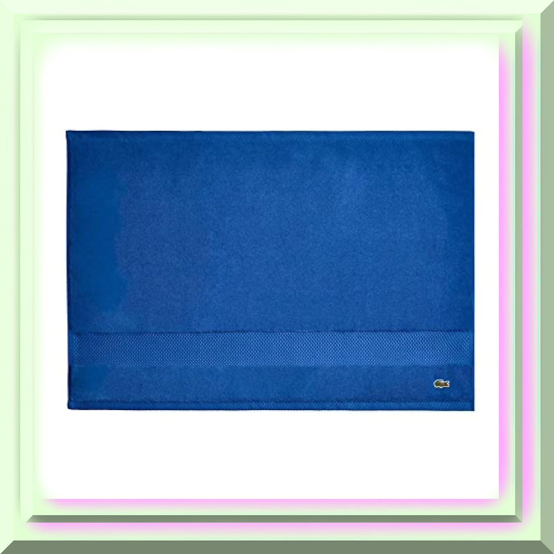 LuxWeave Premium Cotton Bath Mat, Ocean Blue, 21 x 31