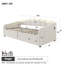 3ft Single Upholstered Daybed with RGB LED & USB Charging, Velvet Petal Bed Frame with Hydraulic Storage, Sofa Bed for Living Room-1373717253