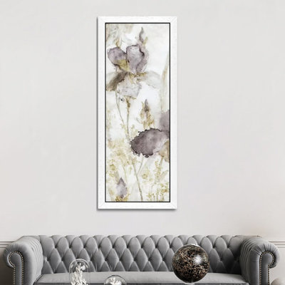 Dawn Iris by Carol Robinson - Floater Frame Panoramic Painting on Canvas