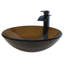 Lavabo de salle de bain vasque circulaire en verre TY avec robinet