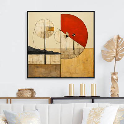 Illustration rétro sur toile - Illustration géométrique moderne sur toile