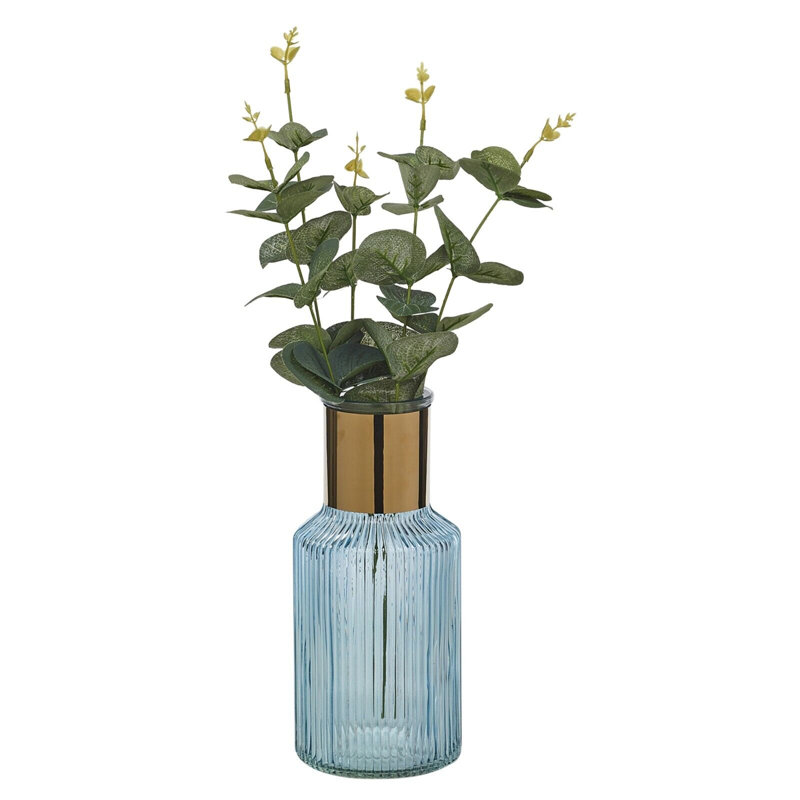 Agosto Glass Table Vase, Blue