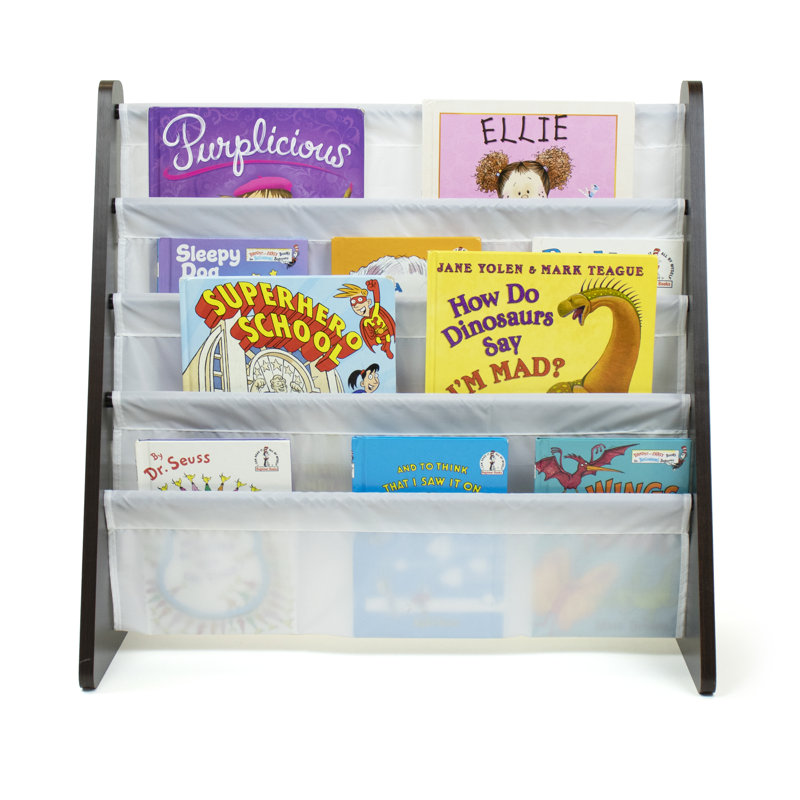 161.29cm H X 154.84cm W Kids Book Display, Espresso/White