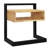 Merab Arland C-Shaped Nightstand & Side Table – Two-Tone with Open Storage