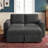 Hoelscher Pull Out Sleeper Sofa With Chaise Lounge Gray-1061517374