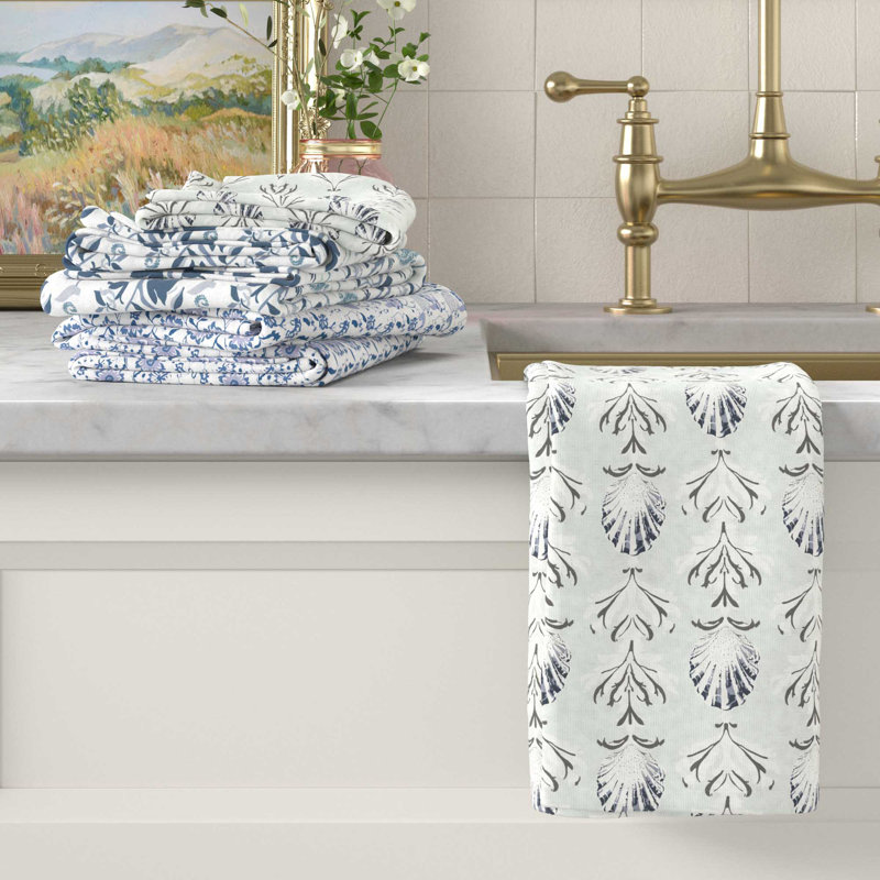 Torchon en coton, Bleu