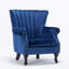 Cadsden Velvet Wingback Chair-38292146