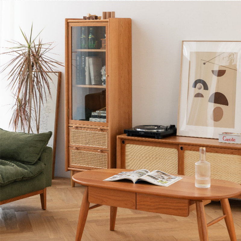 Vitrine en bois massif moderne et simple