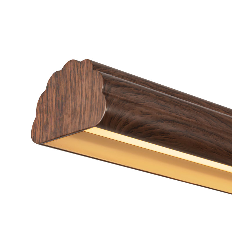 Luminaire suspendu linéaire DEL Atia, 2.63, Noyer