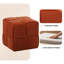 Repose-pieds carré en velours côtelé, doux et lisse, mousse haute résilience, bois d'ingénierie, aucune installation requise pour l'utilisation. Rayures en velours transparent, lisse, structure en bois, assemblage-561872937-561872942