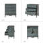 Hippe 71.12cm Wide Country Solid Wood Rectangle Accent Cabinet with Faux Six-Drawer Front Set of 2-825259966
