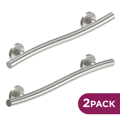(2x Pack) Wave Grab Bar (24in), Left and Right Orientation