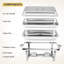 Paquet de 4 récipients chauffants pour buffet, 8 litres, acier inoxydable, avec couvercle, rectangulaire, argent-129503944