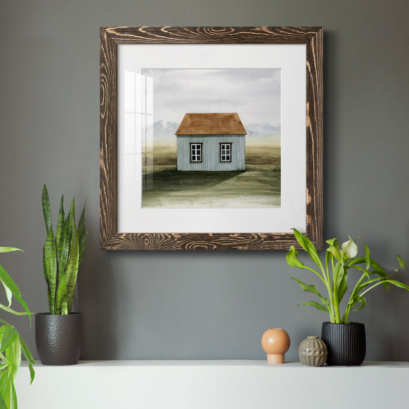 Impression encadrée Nordic Cottage I-Premium - prête à être accrochée, H 31,5 po x l 31,5 po x P 1 po, Cadre noyer