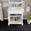 Maina 30 po Meuble-lavabo simple blanc avec comptoir en quartz Carrara et lavabo en porcelaine encastré