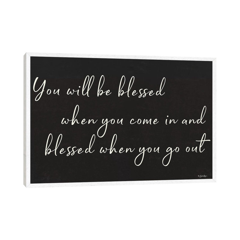 You Will Be Blessed 1 Piece Wall Art on Canvas, 66.04cm H x 101.6cm W x 3.81cm D, White Floater Framed