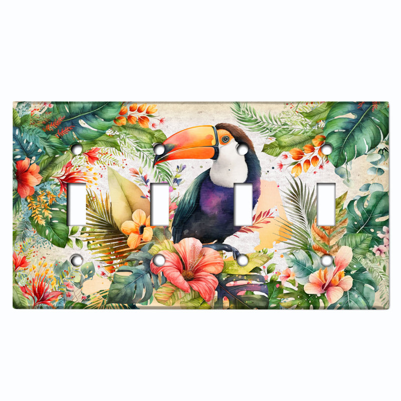Plaque murale à 4 boutons Toucan