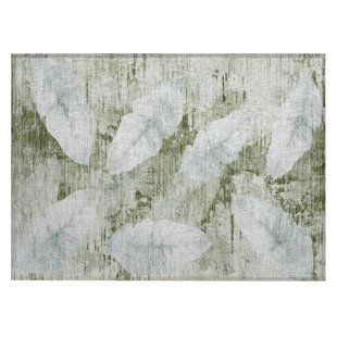 Machine Washable Indoor/Outdoor Arline ACN2172 Floral Rug