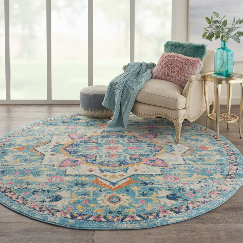 Verda Oriental Indoor Rug, Round 8'