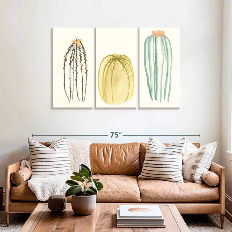 Harnek Funky Succulents III, H 36 po x l 57 po