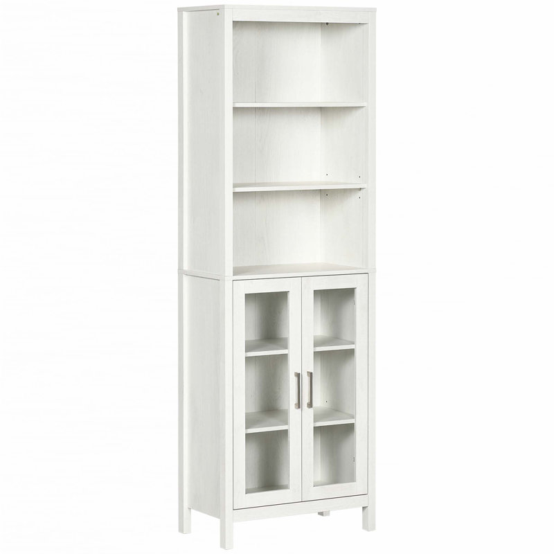 Grande armoire de rangement pour salle de bain avec tablette à 3 niveaux