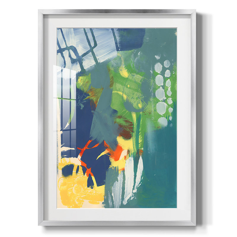 Tropical graphiques III - impression encadrée, H 28,5 po x l 20,5 po, Argent argent