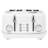 HADEN Chelsea 4 Slice Toaster Wide Slot with Removable Crumb Tray and Control Settings Chrome-107532263