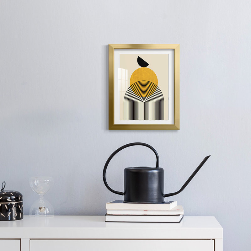 Golden Arches -Framed Print, 25.5" H x 17.5" W, Gold
