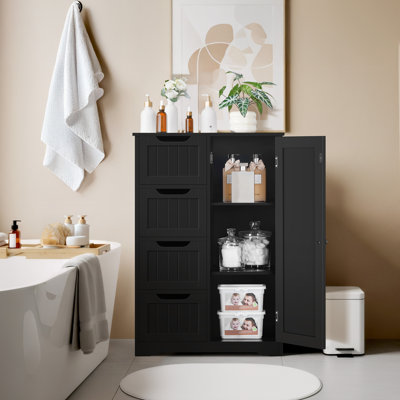 Jalieah Free-Standing Large Wooden Bathroom Floor Cabinet