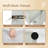 Vanity Desk w/Mirror & Lights Power Outlets 3 Color Lighting Modes 7 Drawers