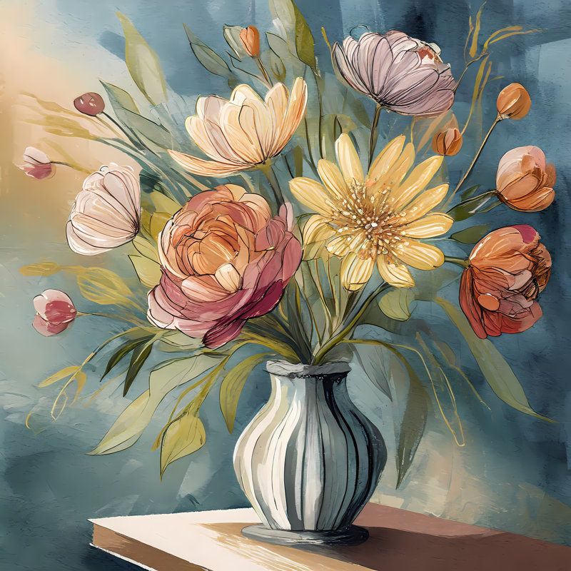 Bouquet frais, H 24 po x l 24 po