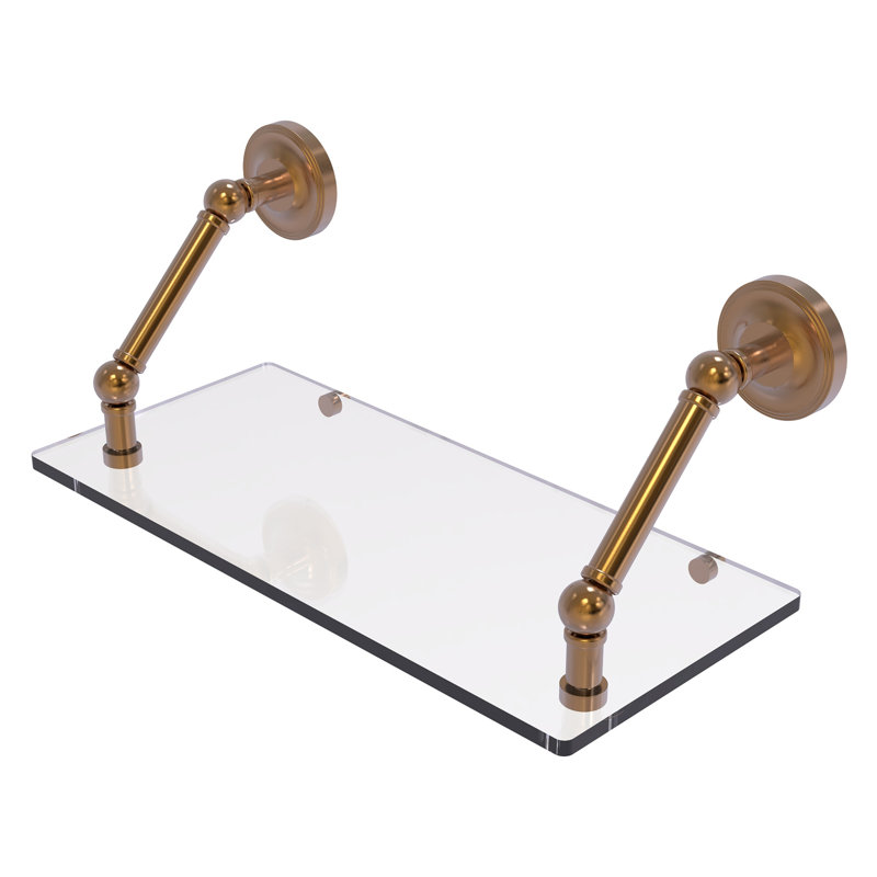 Alcott Bracket Shelf, Brushed Bronze, 8" H x 18" W x 8'" D