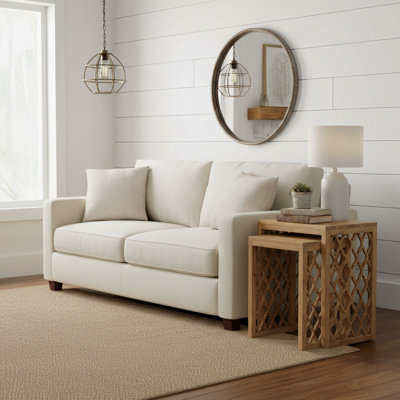 Acacia Wood Two Piece Nesting Tables