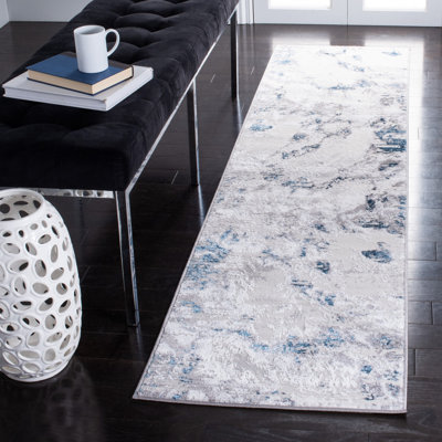 Mcelwain Abstract Grey/Blue Area Rug