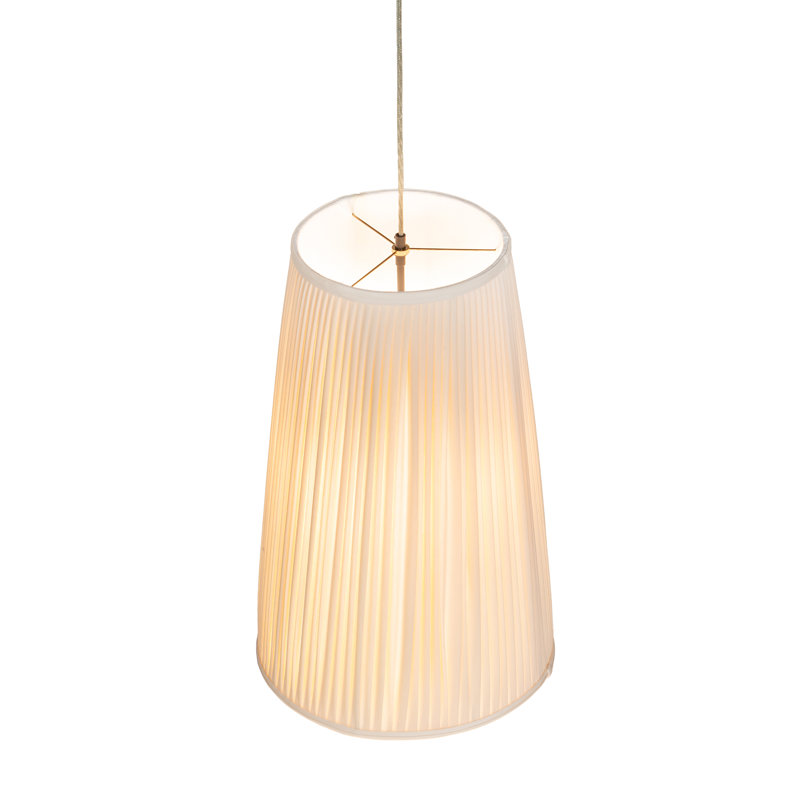 15" Wide Channell Tapered & Pleated Pendant