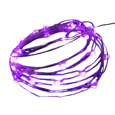  180 branches d'arbre en cuivre à DEL argentées - 9 pi, mauve, à brancher, intérieur / extérieur, imperméable, écoénergétique, décoration de fêtes et de fêtes