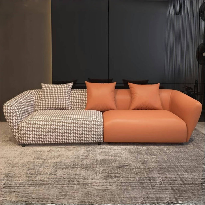 Modern Simple Creative Sofa, 28.35" H x 110.24" W x 38.58" D, 4
