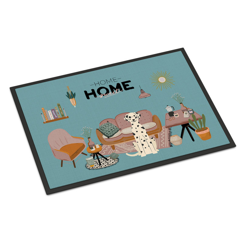 Tapis d'entrée antidérapant Guerline L 27 po x l 18 po, Dalmate