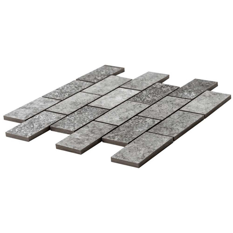 The Wilds 2" x 4" Porcelain Mosaic Tile, Silver