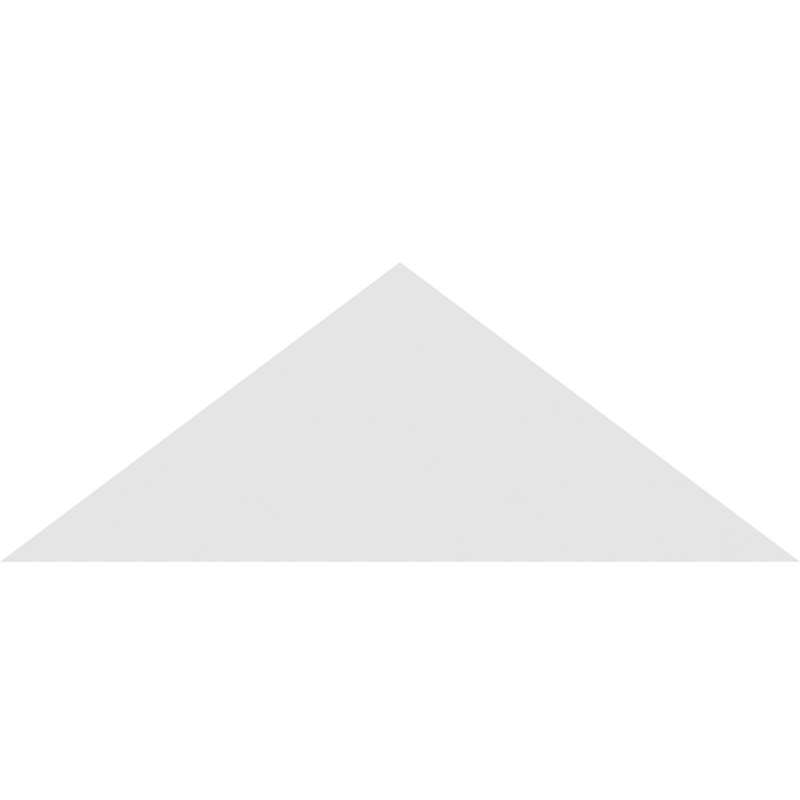 Triangle Surface Mount Non-Functional Brickmould Sill Frame PVC Gable Vent 11/12 Pitch, 25" H x 76" W