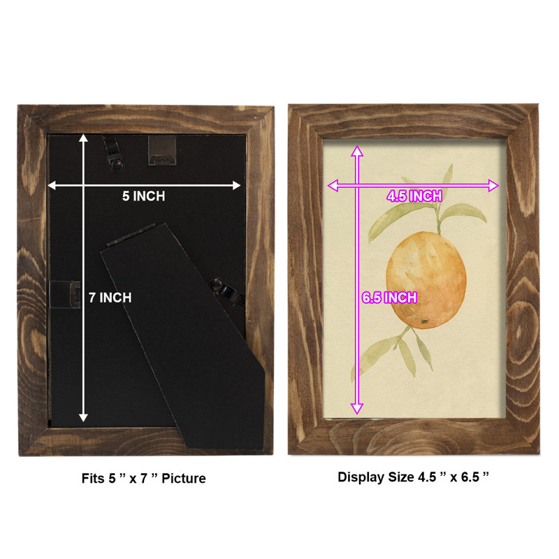 «Dappled Oranges III», reproduction d'art encadrée, H 6 po x l 4 po x P 1 po, Noyer