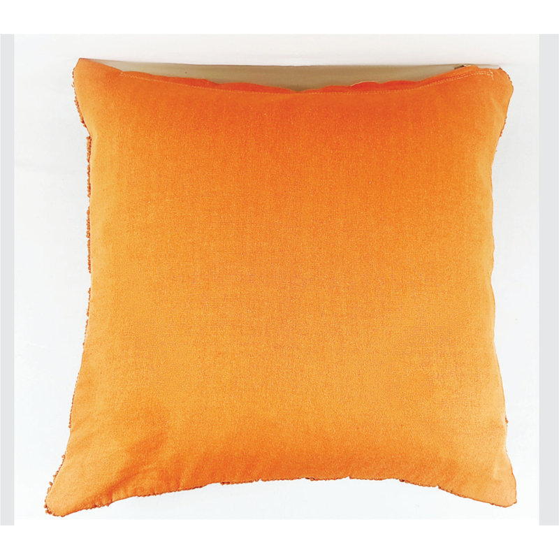 Rust Mini Looped Handloom Pillow